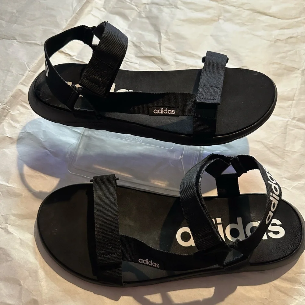 Adidas Black Adjustable Sandals